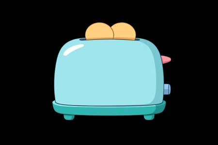 Cartoon Blue Toaster Illustration Materialの素材