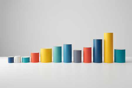 Color bar chart design materialsの素材