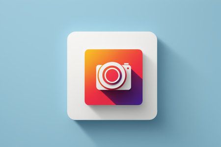 Camera icon mobile app interface materialの素材