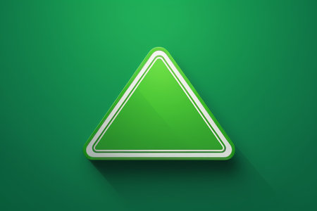 Solid triangle on green backgroundの素材