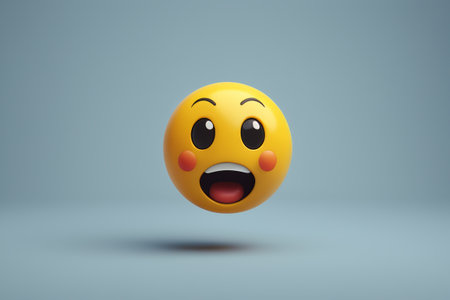 Yellow cartoon emoji materialの素材