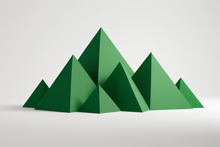 Green triangle polygon design materialsの素材