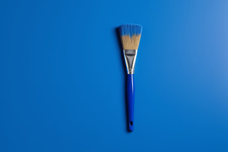Brush on blue backgroundの素材