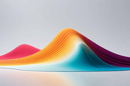 Color Gradient Wave Abstract Design Materialの素材