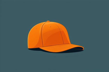 Orange Baseball Cap Illustration Materialの素材