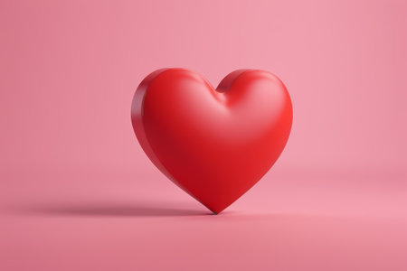 Close-up of a red heart still lifeの素材