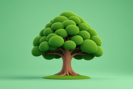 Cartoon style green tree materialの素材