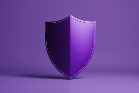 Purple shield icon materialの素材