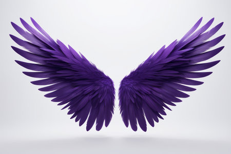 Purple Angel Wings Design Materialの素材