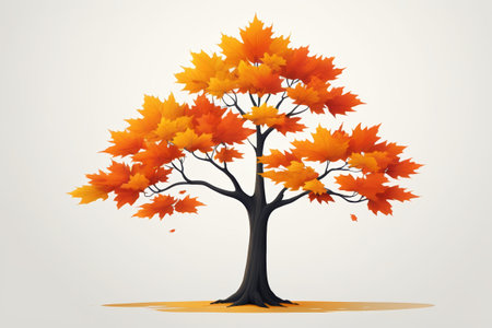 Autumn Orange Red Maple Tree Imageの素材