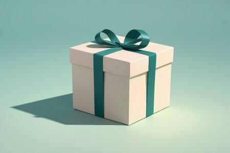 Light-colored gift box with ribbonの素材