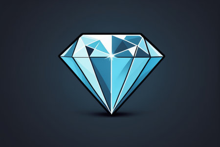 Blue Diamond Icon Design Materialの素材