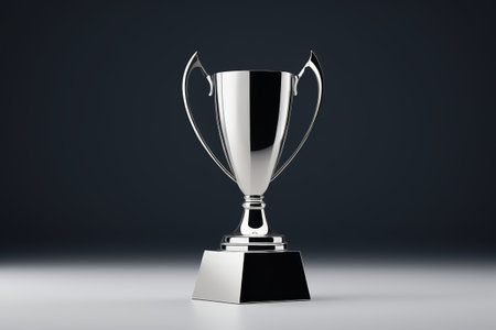 Close-up of the silver trophyの素材