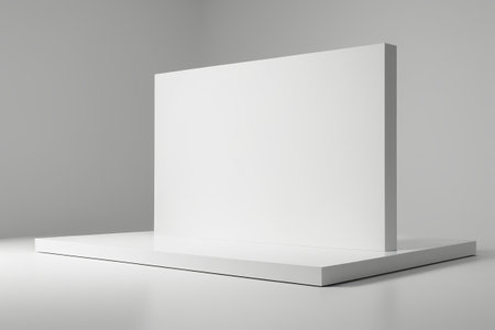 White modern three-dimensional display standの素材