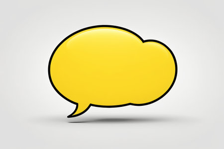 Yellow dialogue bubble illustrationの素材