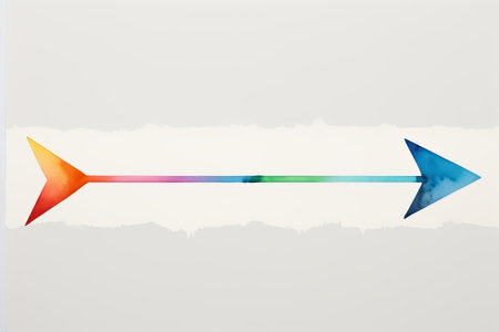 Colorful gradient arrow design materialsの素材