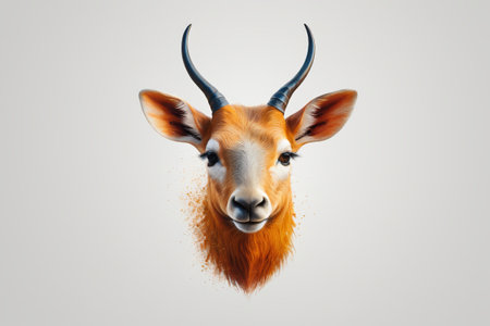 Antelope head close-up materialの素材