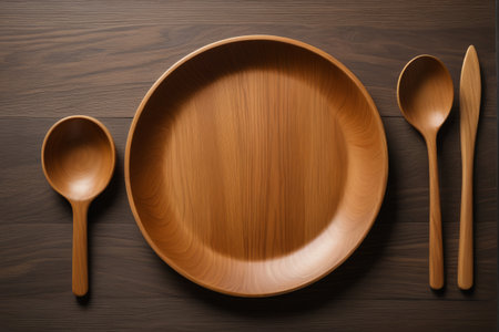 Wooden tableware displayの素材