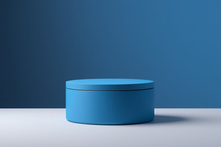 Blue Round Container Product Displayの素材
