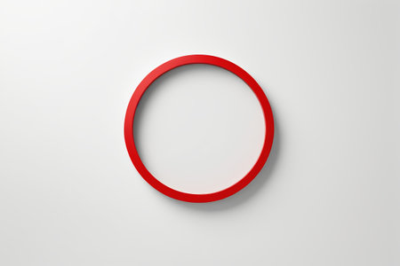 Red circular pattern on white backgroundの素材