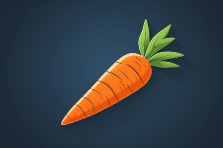 Cartoon style carrot illustrationの素材