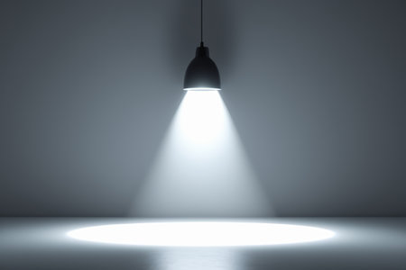 Indoor hanging chandelier lighting sceneの素材