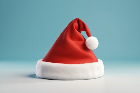 Close-up of a red Santa hat still lifeの素材
