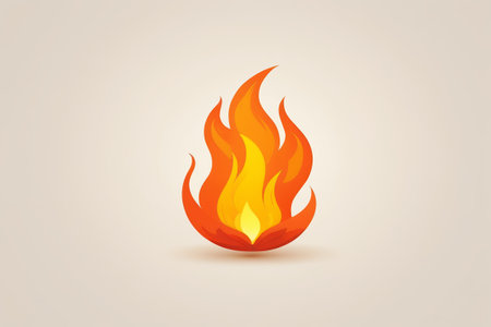 Simple style flame icon materialの素材