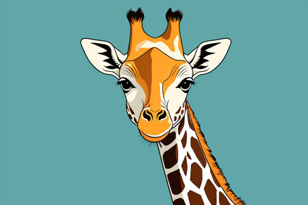 Cartoon Giraffe Headの素材