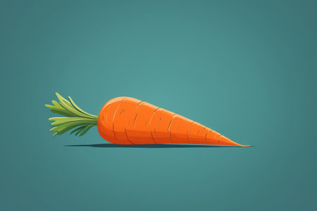 Cartoon style carrot illustrationの素材