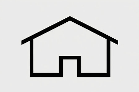 Simple Line House Iconの素材
