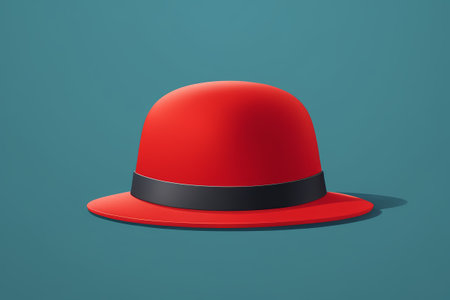 Red Dome Hat Illustrationの素材