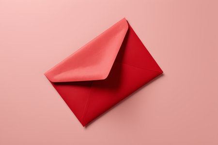 Red envelope on pink backgroundの素材
