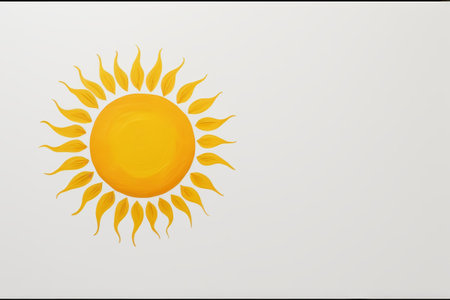 Hand drawn cartoon style sun patternの素材