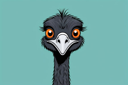 Cartoon ostrich front headの素材