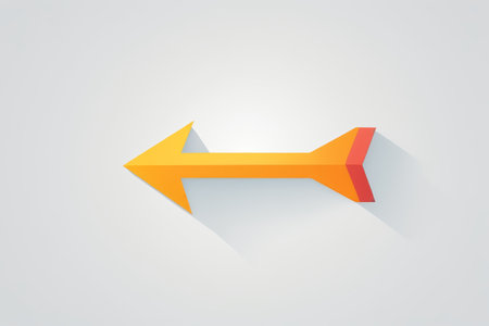 Orange arrow icon design materialの素材