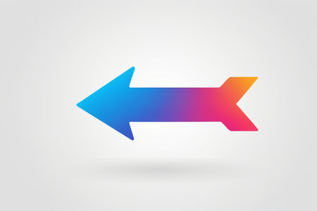 Colored gradient left arrow symbolの素材