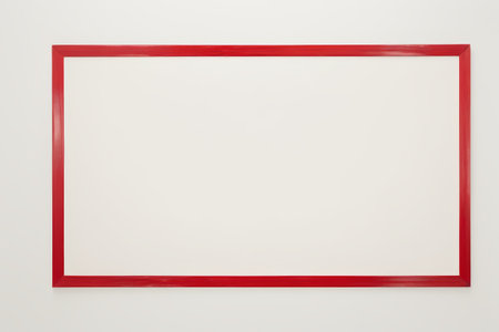 Red border image on white backgroundの素材