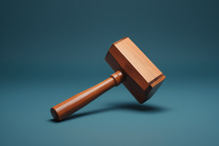 Close-up footage of a court gavelの素材