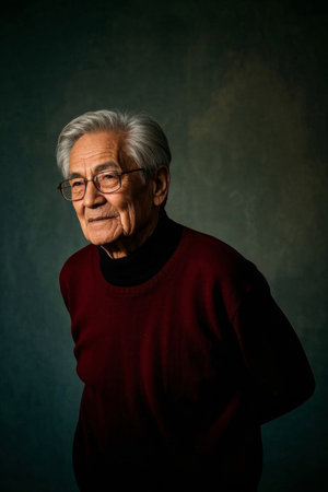 Portrait of a kindly and affable elderly manの素材