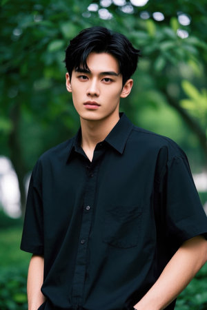 Handsome Youth Outdoor Photosの素材