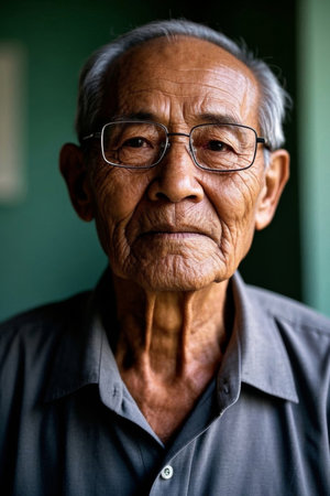 Portrait of a kindly elderly manの素材