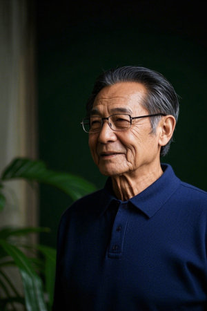 Portrait of an affable older manの素材