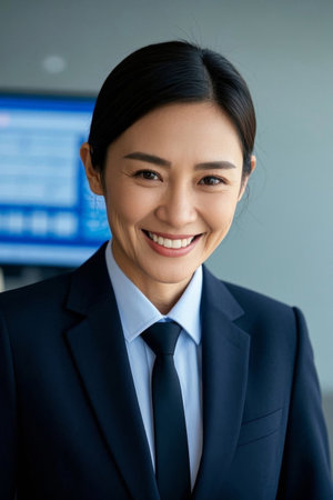 Confident Smile Workplace Women Business Photoの素材