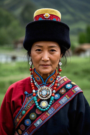 The beauty of women's traditional clothing, the tenacity and elegance of plateau womenの素材