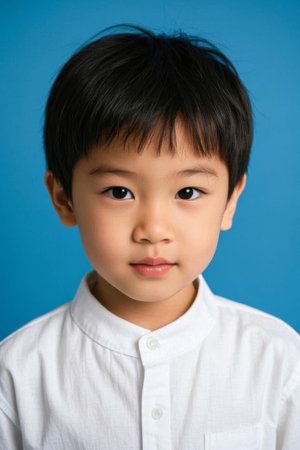 The tender face in the sun, the innocent beauty of oriental childrenの素材