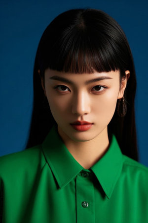 The confident beauty of oriental women, the personal expression of fashion trendsの素材