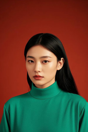 Elegant temperament of oriental women, simple and fashionable oriental beautyの素材