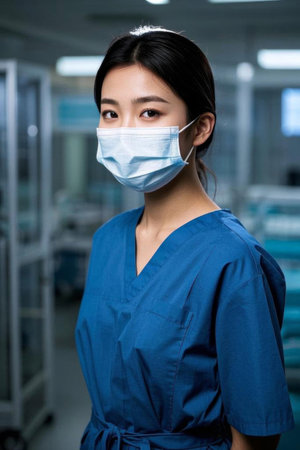 The guardian angel of the epidemic, the perseverance of medical staffの素材