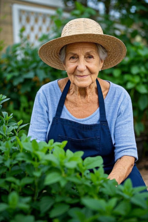 Grandma's rural life, the daily life of a gardening enthusiastの素材